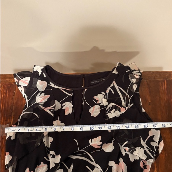 White House Black Market Flutter Sleeve Floral High Low Dress Size 2 - Picture 12 of 16